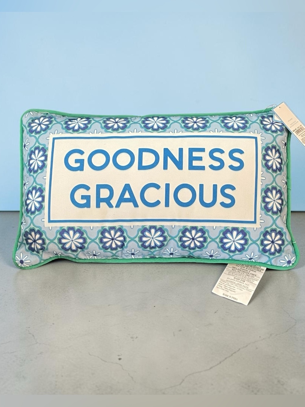 Draper James Goodness Gracious Outdoor Lumbar Pillow 12x20 NWT